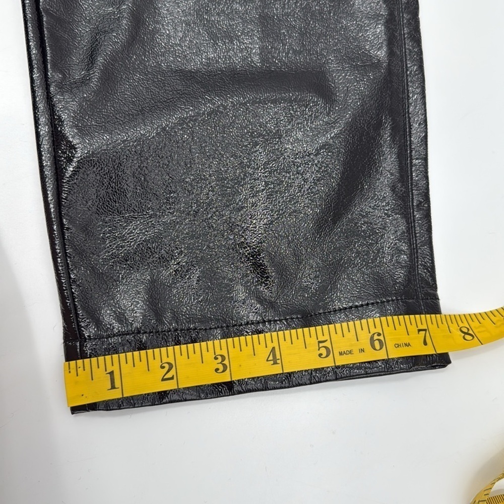 Aritzia WILFRED The Melina Black Super High Rise Faux Leather Pants Size 6 - Picture 13 of 13